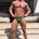 EMILIO PRINTED RACER SWIM BRIEF - KHAKI/RNWY PRINT