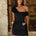 KASSI ONE SHOULDER MINI DRESS - BLACK