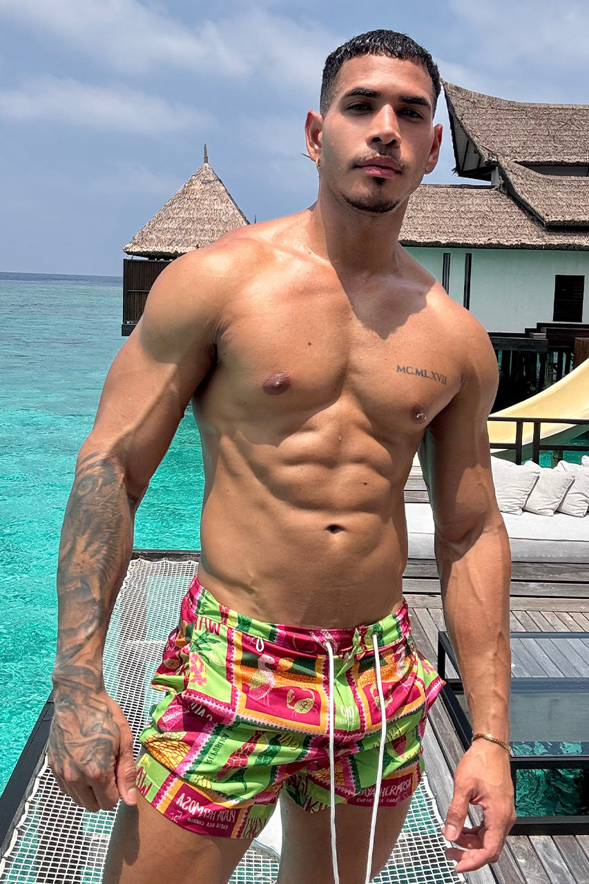 AMALFI SHORT - ALOHA PRINT - miguelfit26-AmalfiShortAlohaPrint