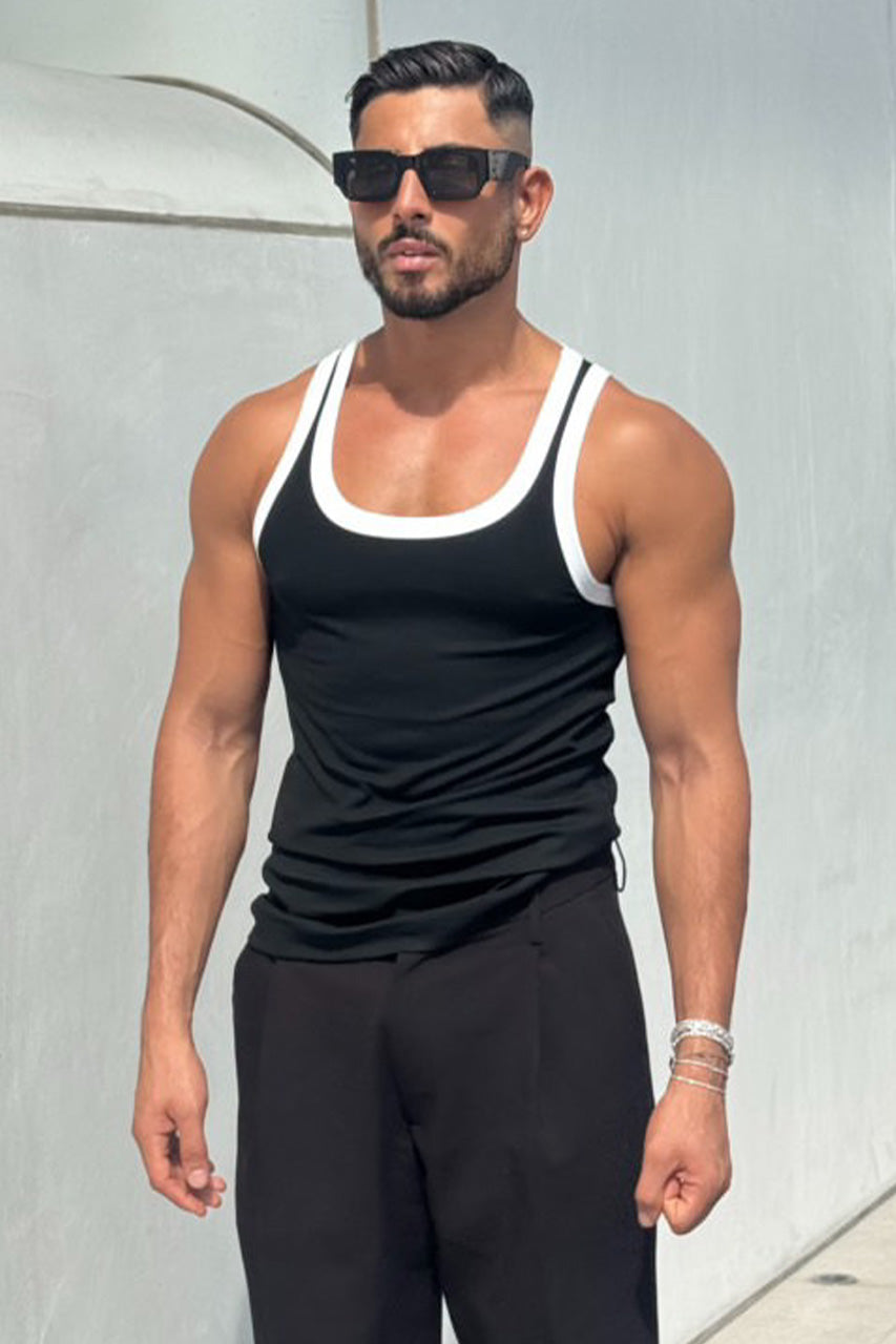 ZORO SINGLET - BLACK/WHITE - mohammadchamma-ZoroSingletblackwhite1