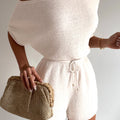 MIAMI KNIT PLAYSUIT - WHITE