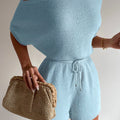 MIAMI KNIT PLAYSUIT - BABY BLUE