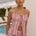 KATALIA RUCHED FRONT TIE TOP - KATALIA PINK