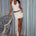 DINAH LOW RISE RUCHED MINI SKIRT - WHITE