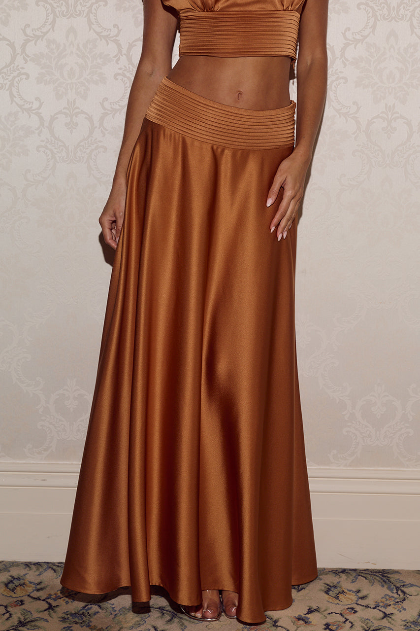 AMADINE PANELLED TRAIN MAXI SKIRT - GINGER - resizeforwebfri_0081_AMADINEOFFSHOULDERCROPTOP-GINGERXAMADINEPANELLEDTRAINMAXISKIRT-GINGER4
