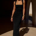 SHARNI MIDI DRESS - BLACK