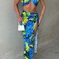 MARLINI MIDI SKIRT - BLUE FLORAL