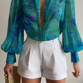 ELLA BLOUSE - BLUE FLORAL