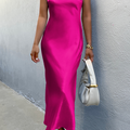 Leila Slip Dress - Fuchsia