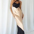 EVITA MAXI DRESS - BLACK/SAND