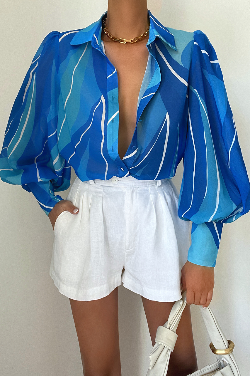 Fleetwood Blouse - Blue Rowena XXXL - WEBRESIZEDFleetwoodBlouse-RowenaBlue