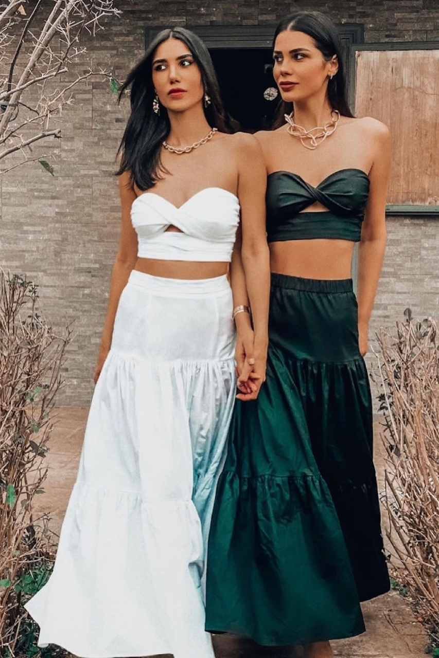 Ayla Top - Black - aylawhitegreen