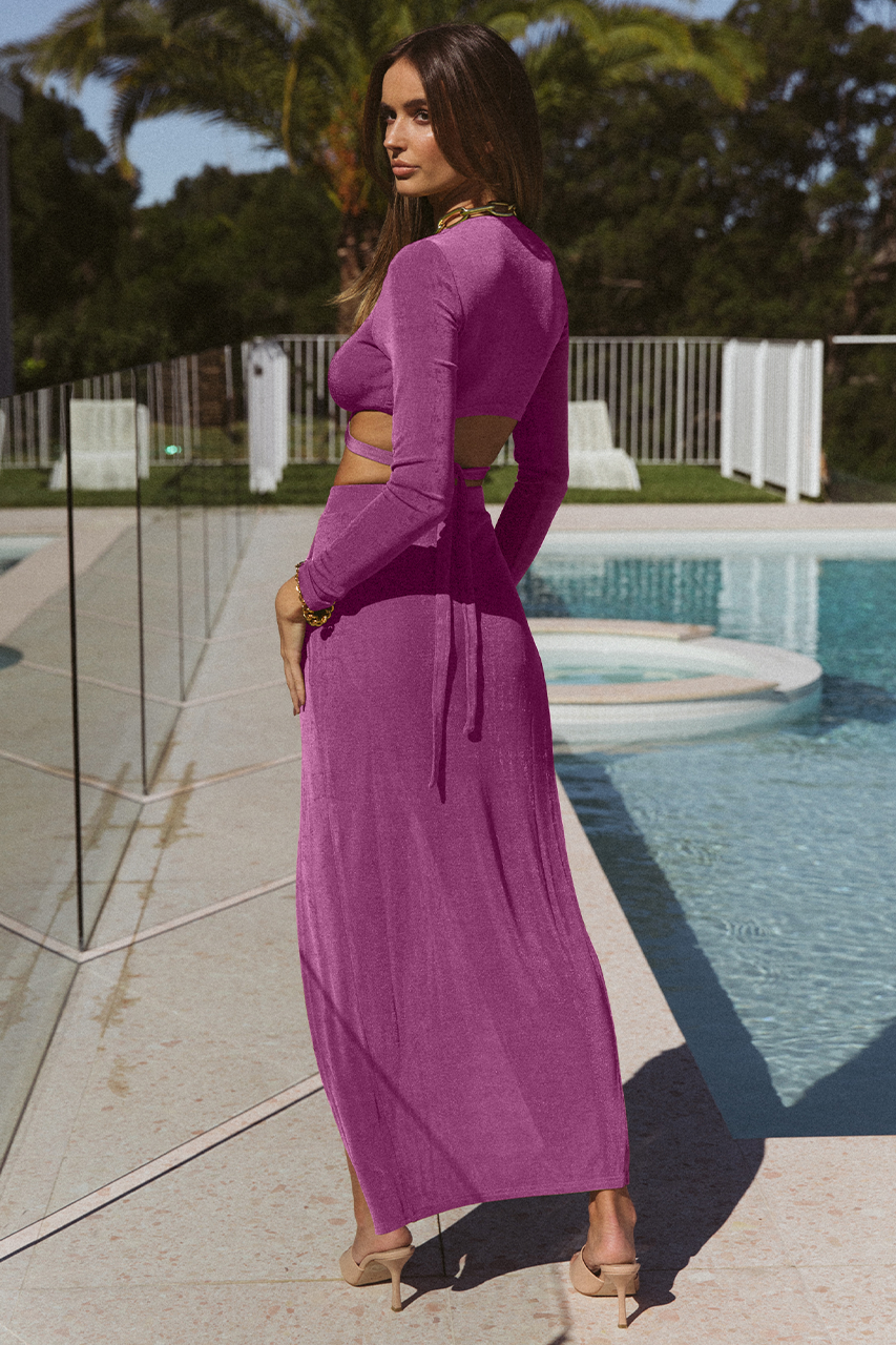 Meile Maxi Skirt - Grape - meile_set_grape