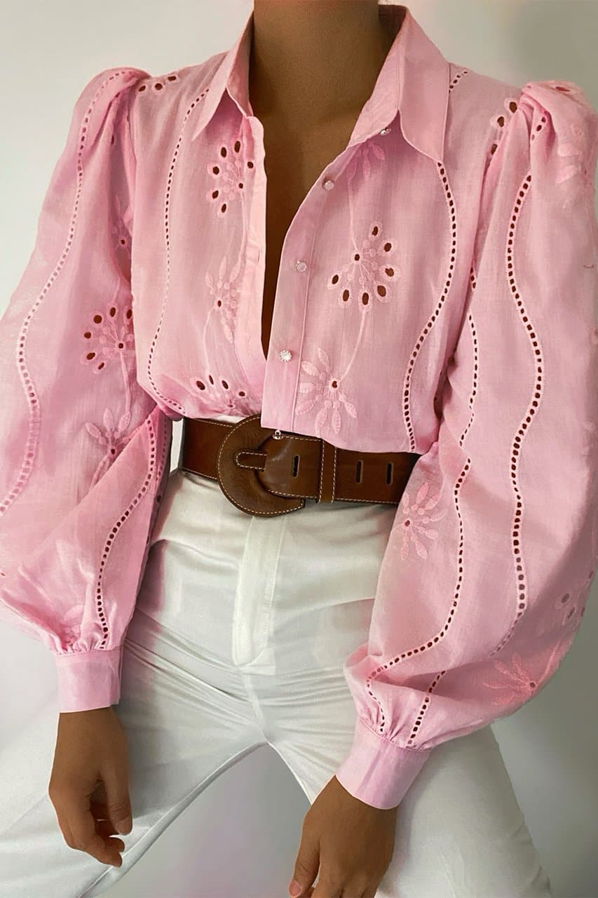 KNOWLES BLOUSE - PINK 3XL - pinkshirt3